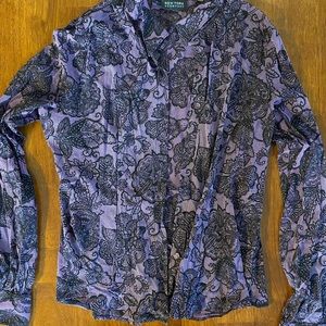 vintage mesh button up